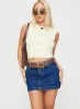 Nickei Denim Mini Skirt Mid Wash Tall sold by Princess Polly