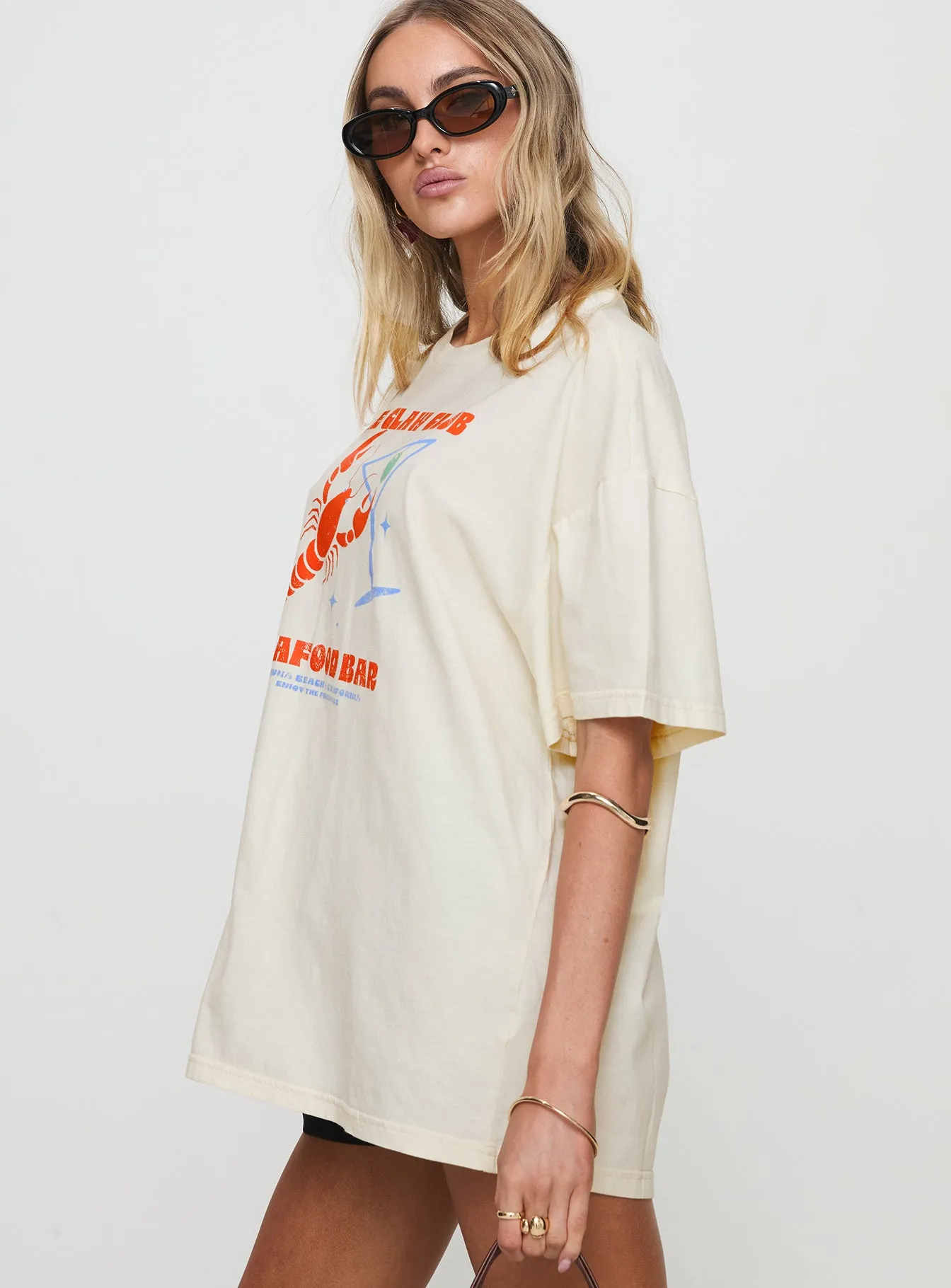 The Claw Club Oversized Tee Yellow sold by Princess Polly product image thumbnail 4