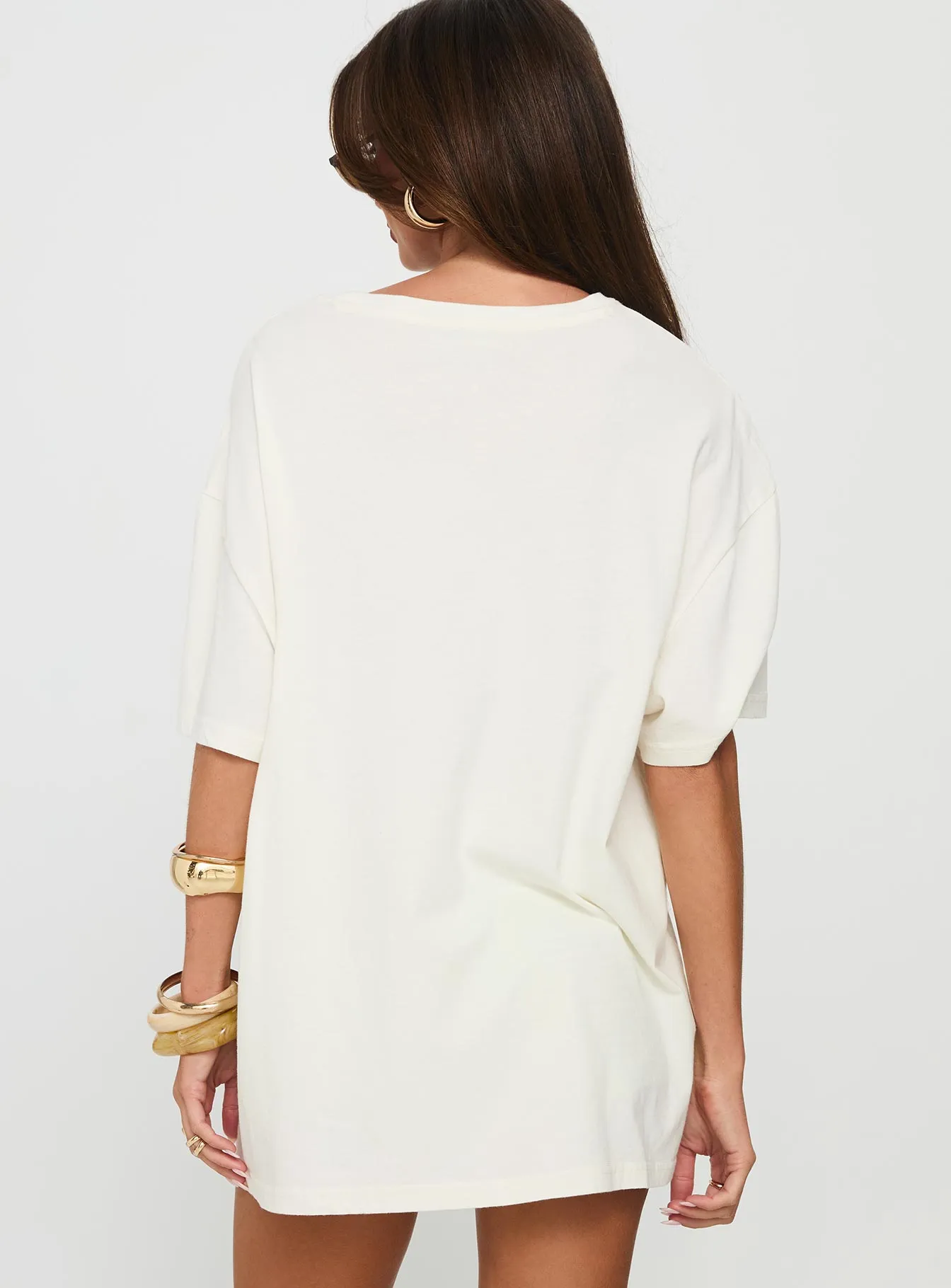 Kawabunga Oversized Graphic Top Cream sold by Princess Polly product image thumbnail 4