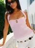 Isabetta Halter Top Pink Petite sold by Princess Polly