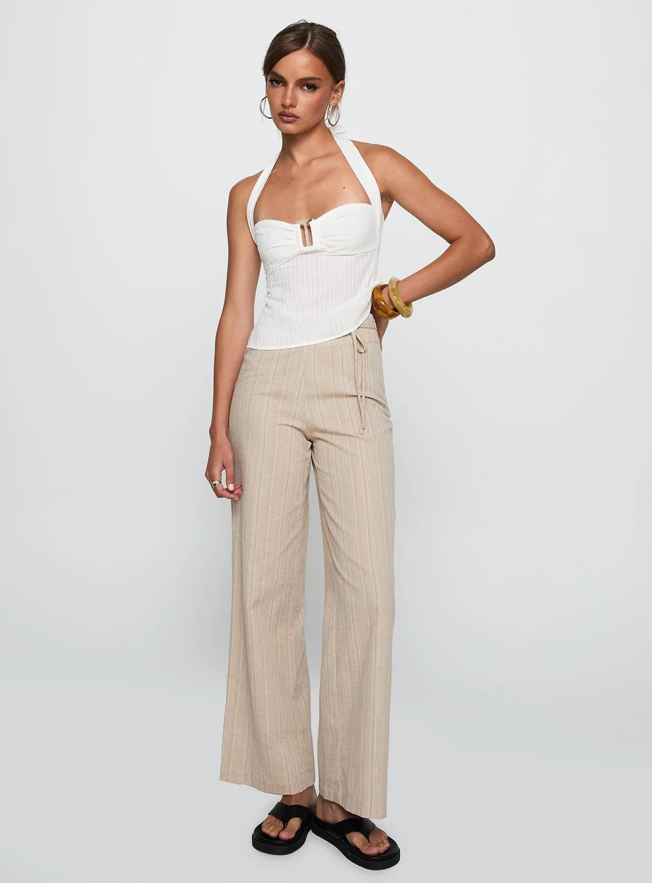 Isabetta Halter Top White Petite sold by Princess Polly product image thumbnail 3