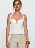 Isabetta Halter Top White Petite sold by Princess Polly