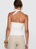 Isabetta Halter Top White Petite sold by Princess Polly