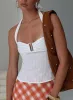Isabetta Halter Top White Petite sold by Princess Polly