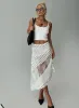 Rennar Maxi Skirt White / Polka Dot Petite sold by Princess Polly
