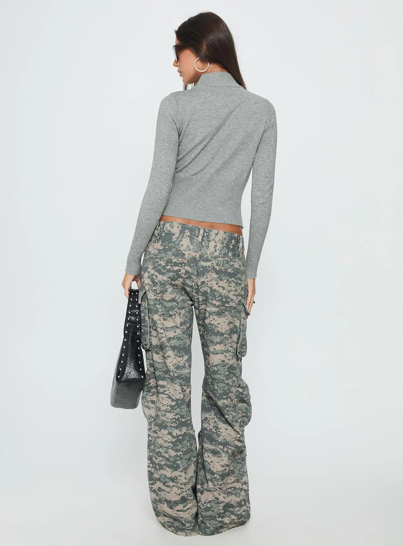 Sweetness Low Rise Straight Leg Jeans Digital Camo sold by Princess Polly product image thumbnail 5