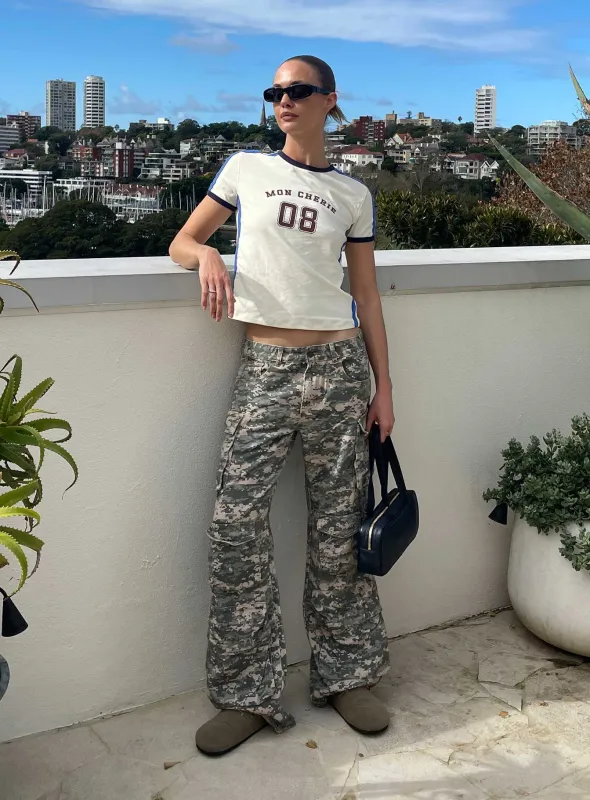 Sweetness Low Rise Straight Leg Jeans Digital Camo sold by Princess Polly