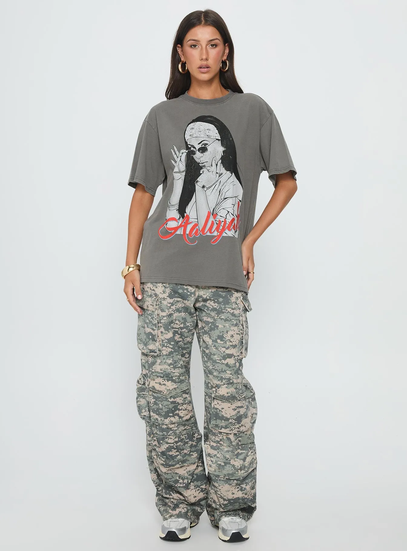 More Than A Woman Oversized Graphic Top Grey sold by Princess Polly product image thumbnail 3