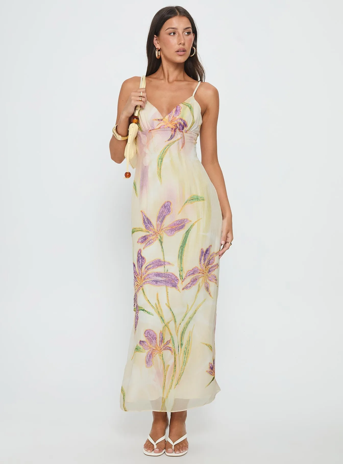 Isakaia Beaded Maxi Dress Floral / Multi sold by Princess Polly product image thumbnail 2