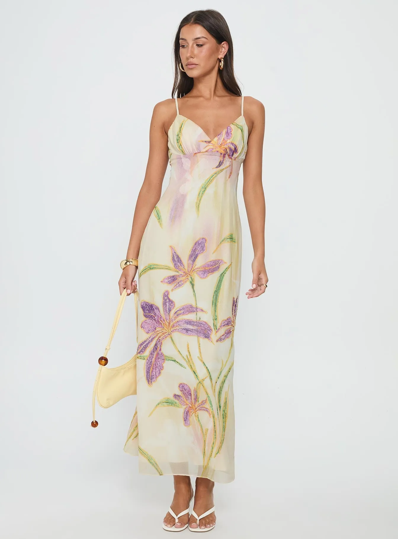Isakaia Beaded Maxi Dress Floral / Multi sold by Princess Polly product image thumbnail 3