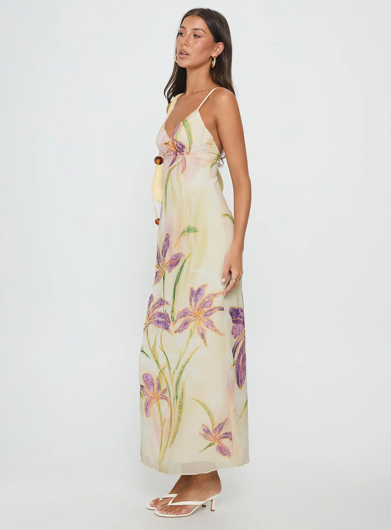 Isakaia Beaded Maxi Dress Floral / Multi sold by Princess Polly product image thumbnail 4