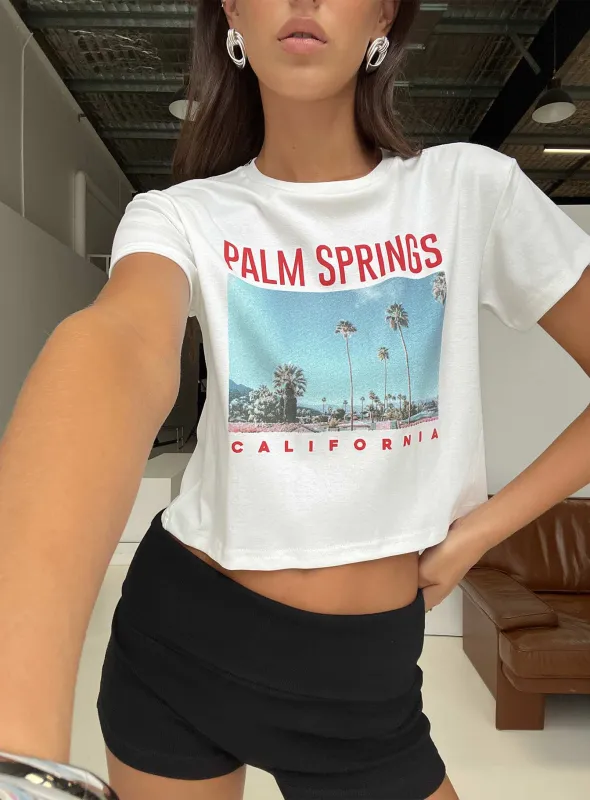 Destination Of Choice Graphic Top White sold by Princess Polly