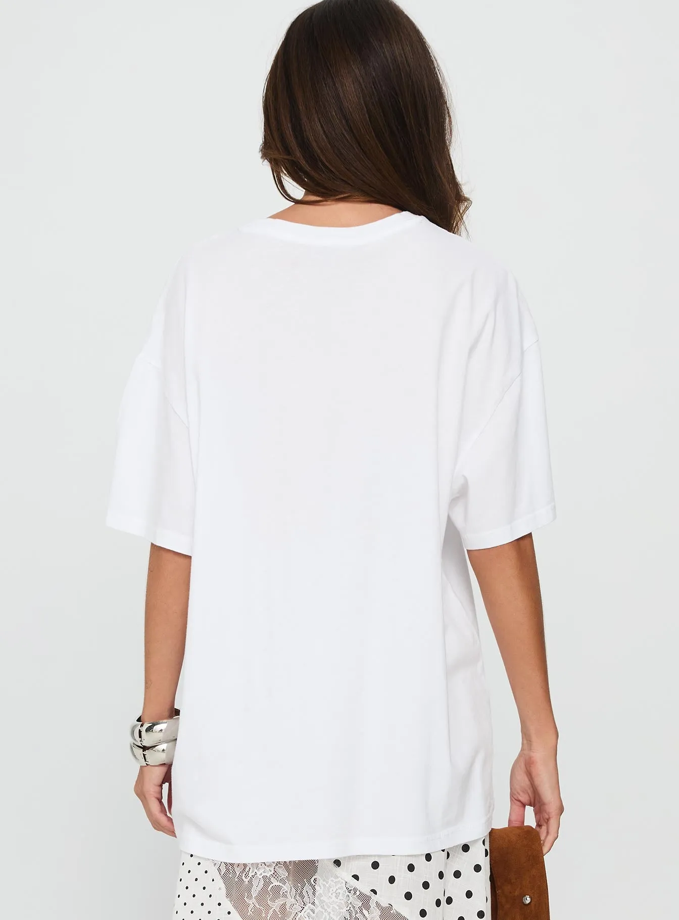 Sweet Peach Oversized Graphic Tee White sold by Princess Polly product image thumbnail 5