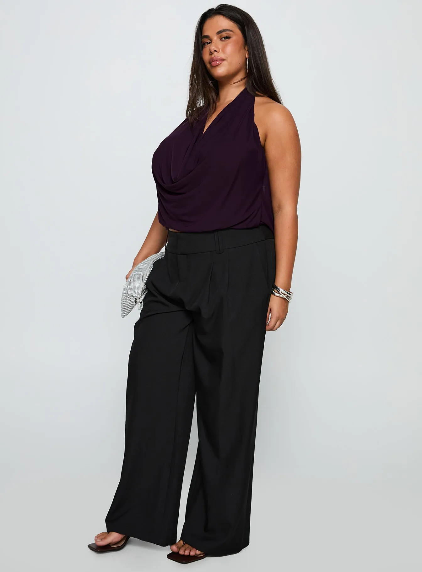 Two Lovers Low Rise Pants Black Curve sold by Princess Polly product image thumbnail 3