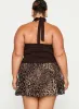 Tejano Mini Skirt Leopard Curve sold by Princess Polly