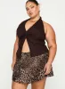 Tejano Mini Skirt Leopard Curve sold by Princess Polly