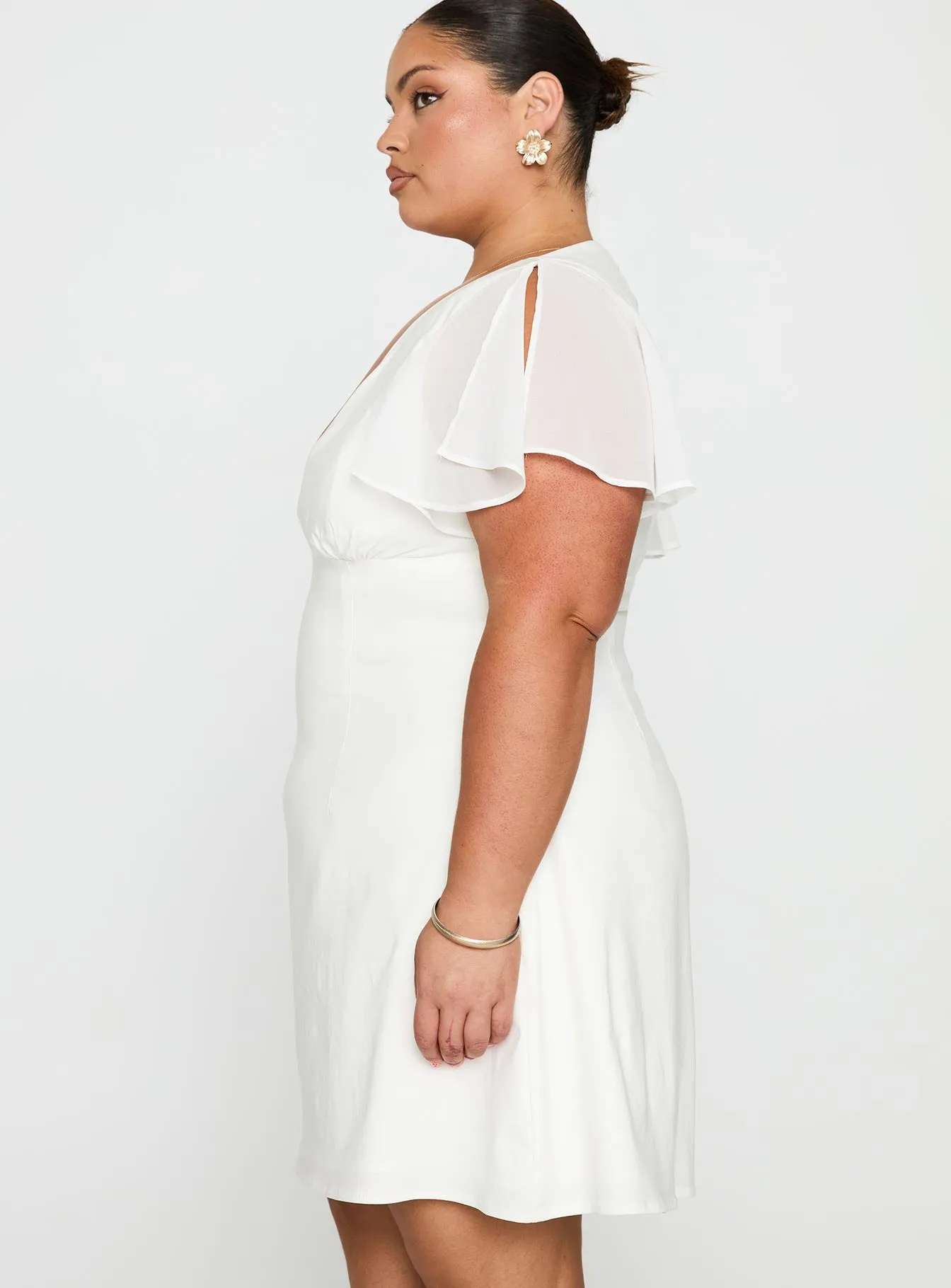 Florie Corset Mini Dress White Curve sold by Princess Polly product image thumbnail 4