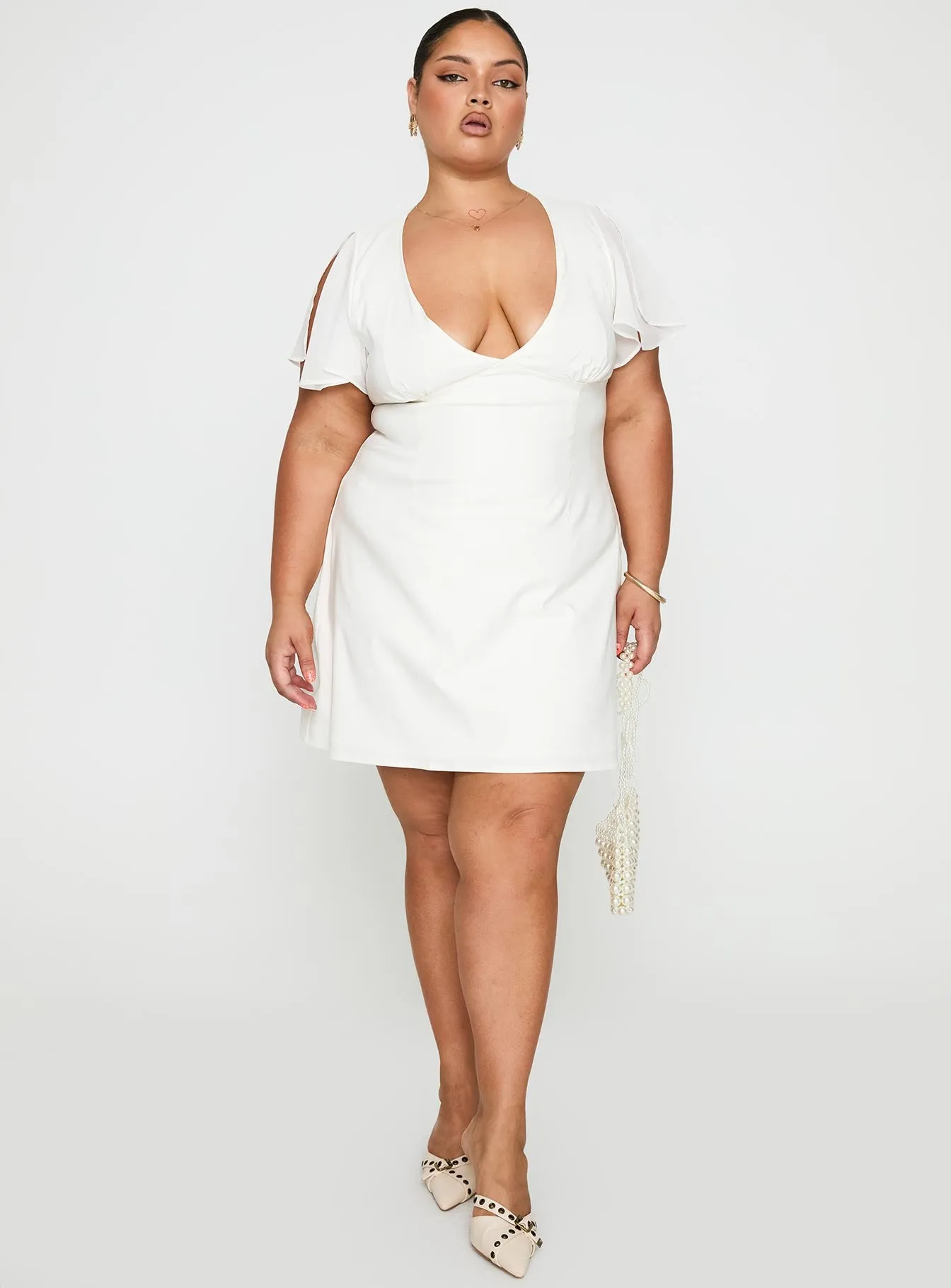 Florie Corset Mini Dress White Curve sold by Princess Polly product image thumbnail 3