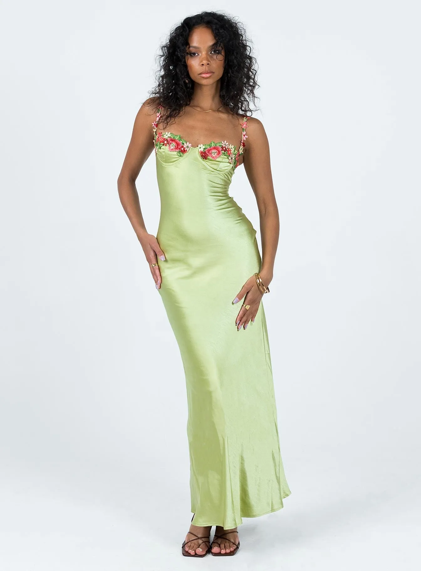 Kenzie Maxi Dress Green Lower Impact sold by Princess Polly product image thumbnail 4
