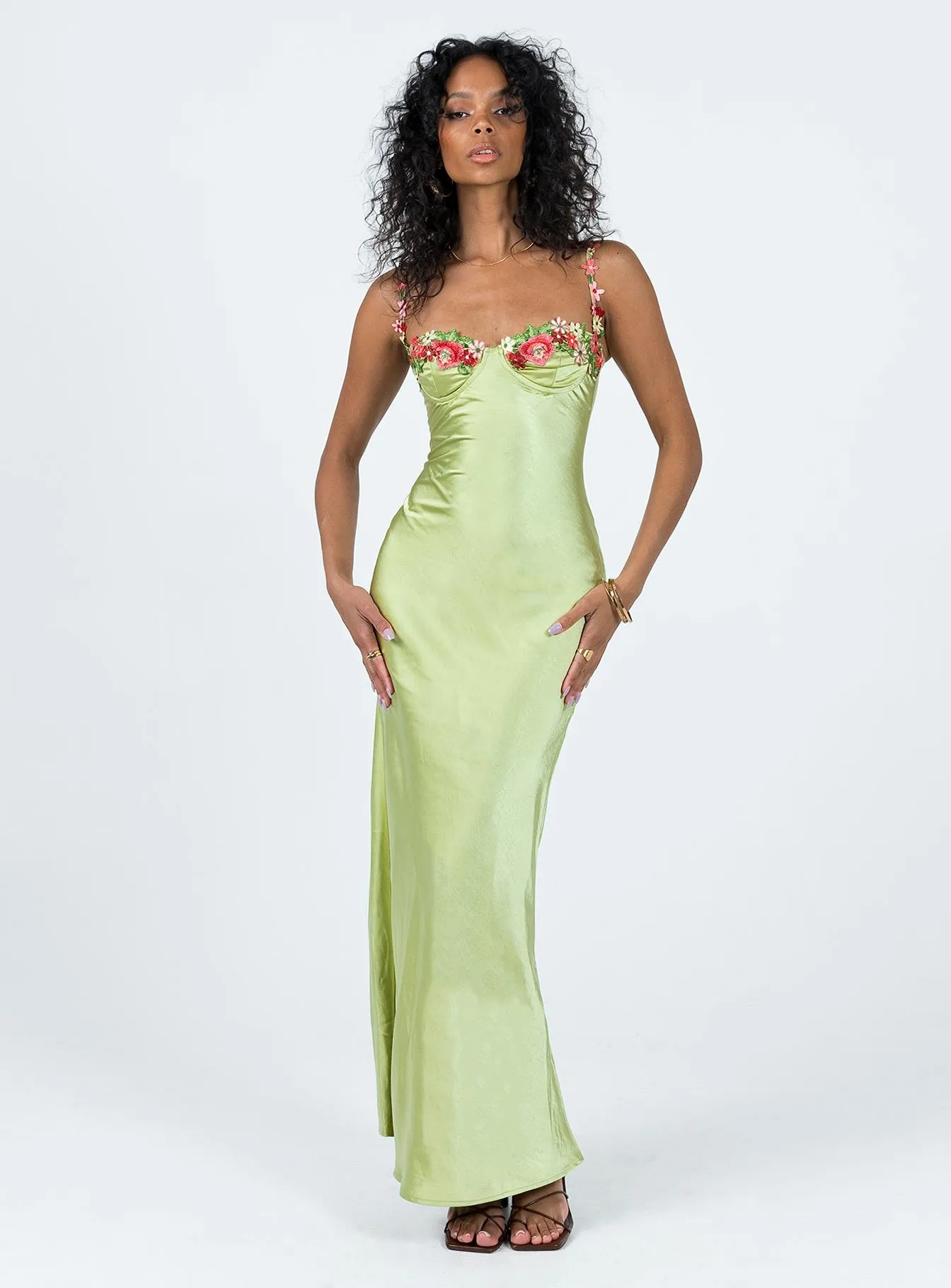 Kenzie Maxi Dress Green Lower Impact sold by Princess Polly product image thumbnail 5