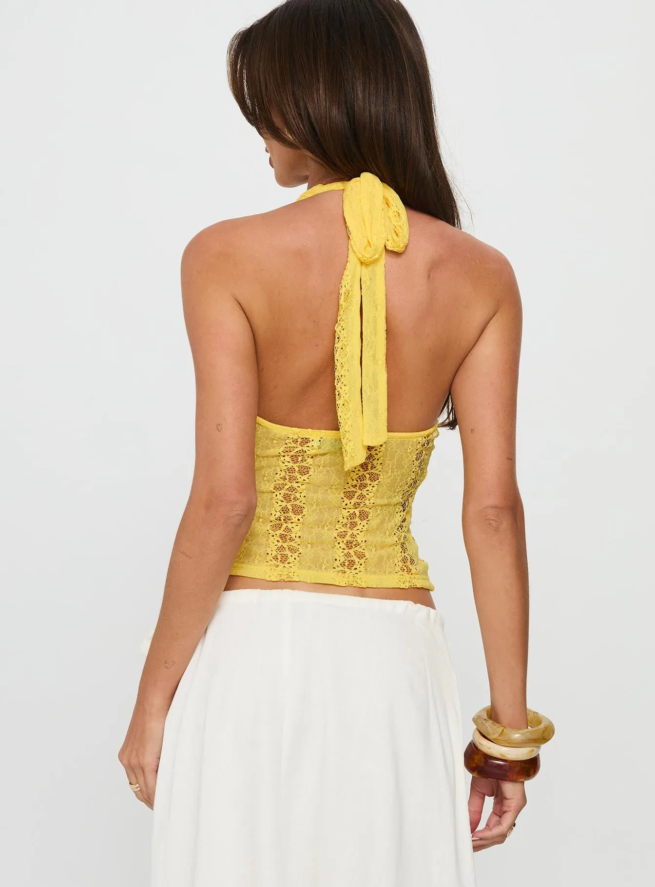Cruizer Halter Top Yellow sold by Princess Polly product image thumbnail 5