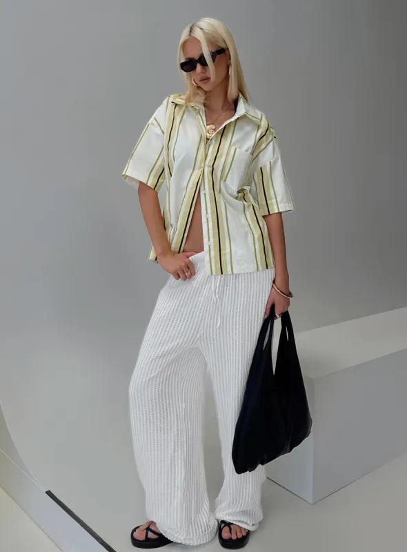 Grove Mesh Pants White sold by Princess Polly