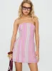 Faris Strapless Mini Dress Pink Stripe sold by Princess Polly