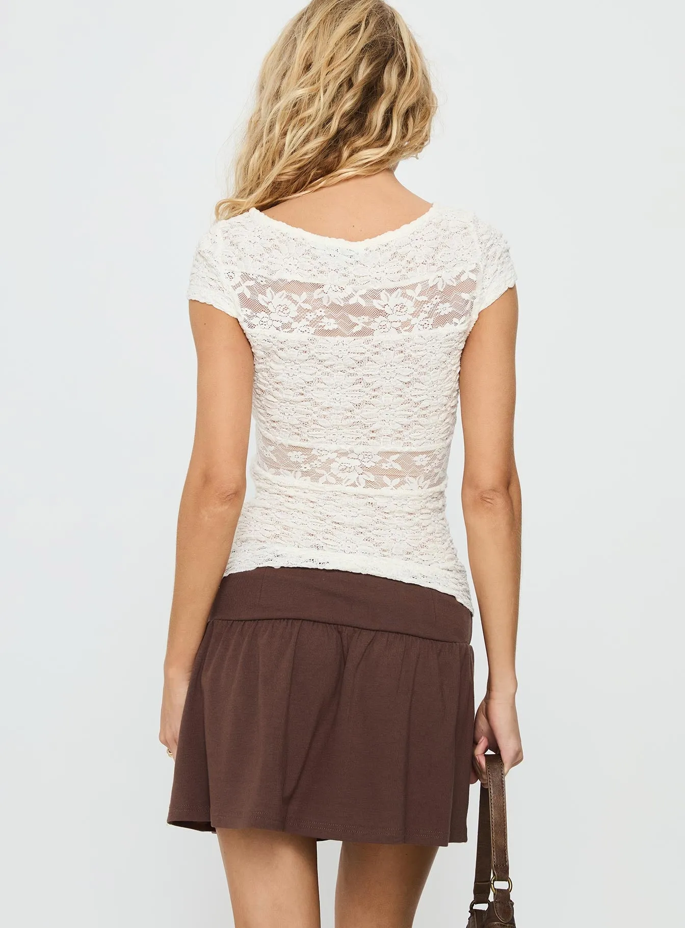 Chevelle Jersey Mini Skirt Chocolate sold by Princess Polly product image thumbnail 5