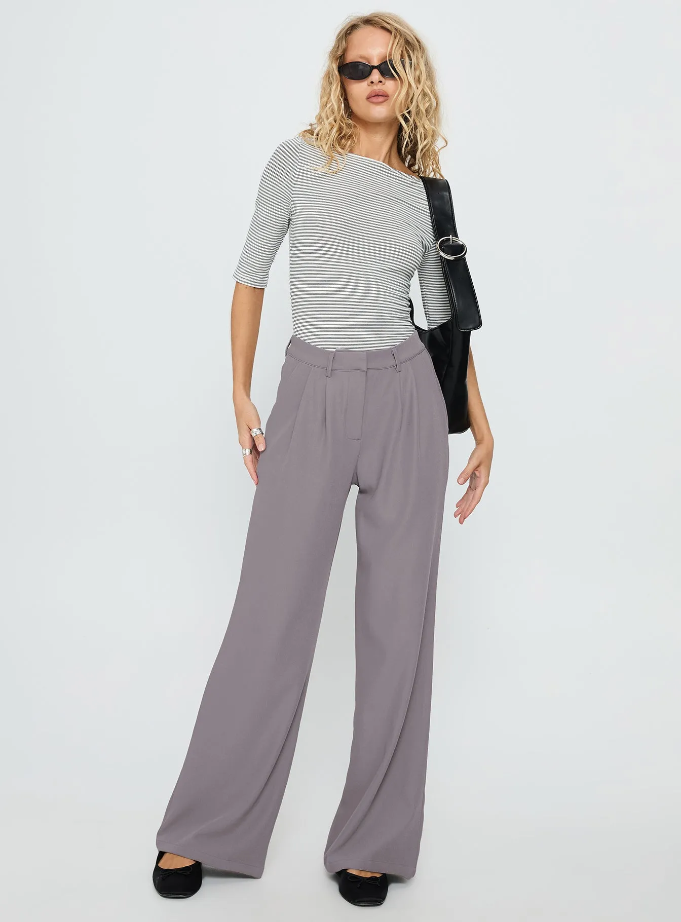 Ambient Wide Leg Pant Grey sold by Princess Polly product image thumbnail 3