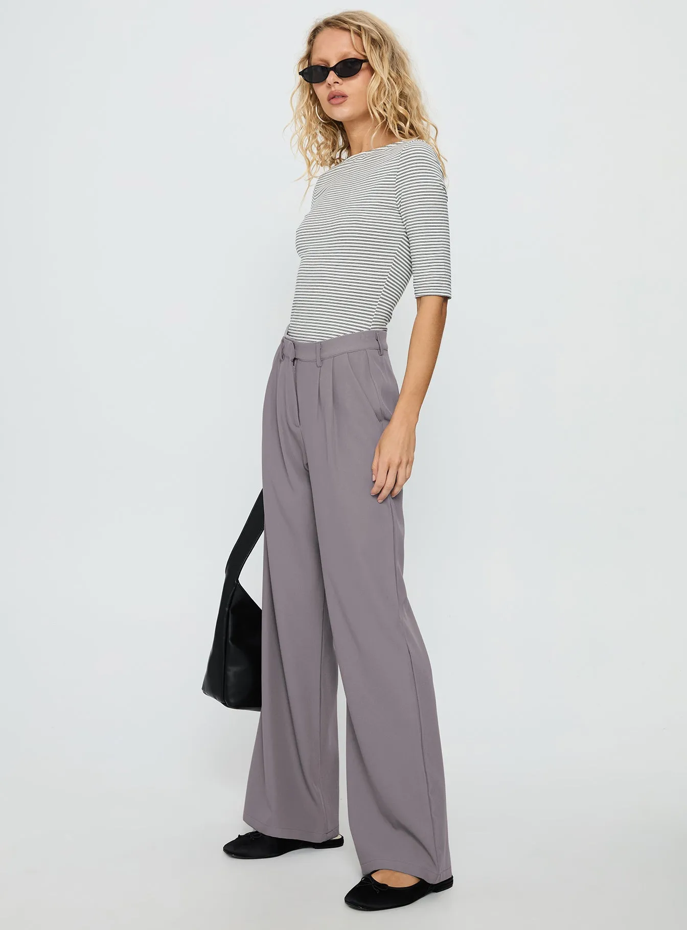 Ambient Wide Leg Pant Grey sold by Princess Polly product image thumbnail 4
