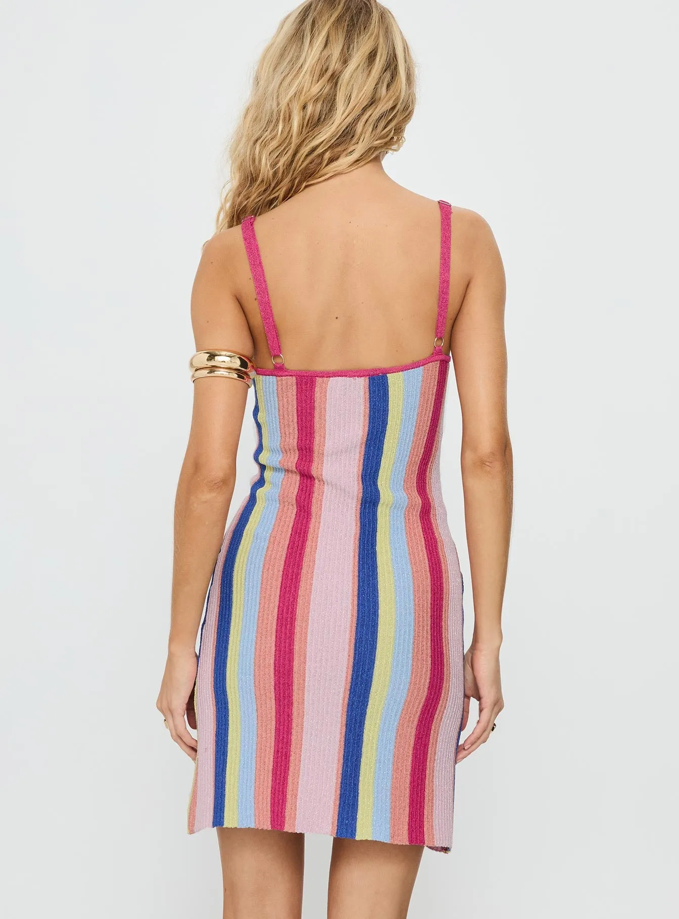Yazmine Knit Mini Dress Multi Stripe sold by Princess Polly product image thumbnail 5