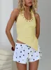 Duelle Stud Asymmetrical Top Yellow sold by Princess Polly