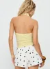 Duelle Stud Asymmetrical Top Yellow sold by Princess Polly