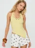 Duelle Stud Asymmetrical Top Yellow sold by Princess Polly