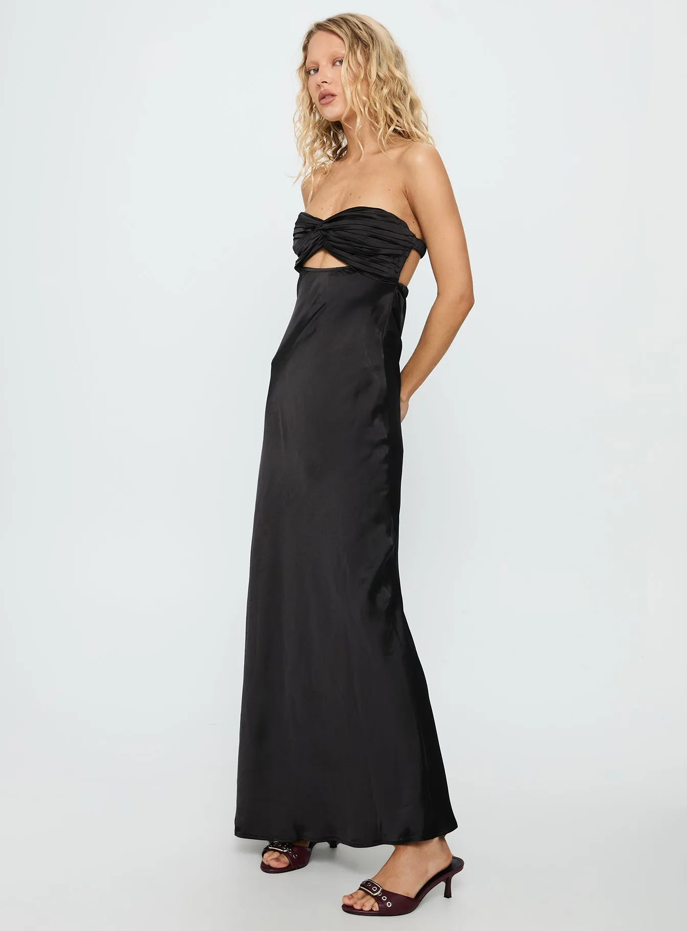 Faviola Strapless Maxi Dress Black sold by Princess Polly product image thumbnail 4