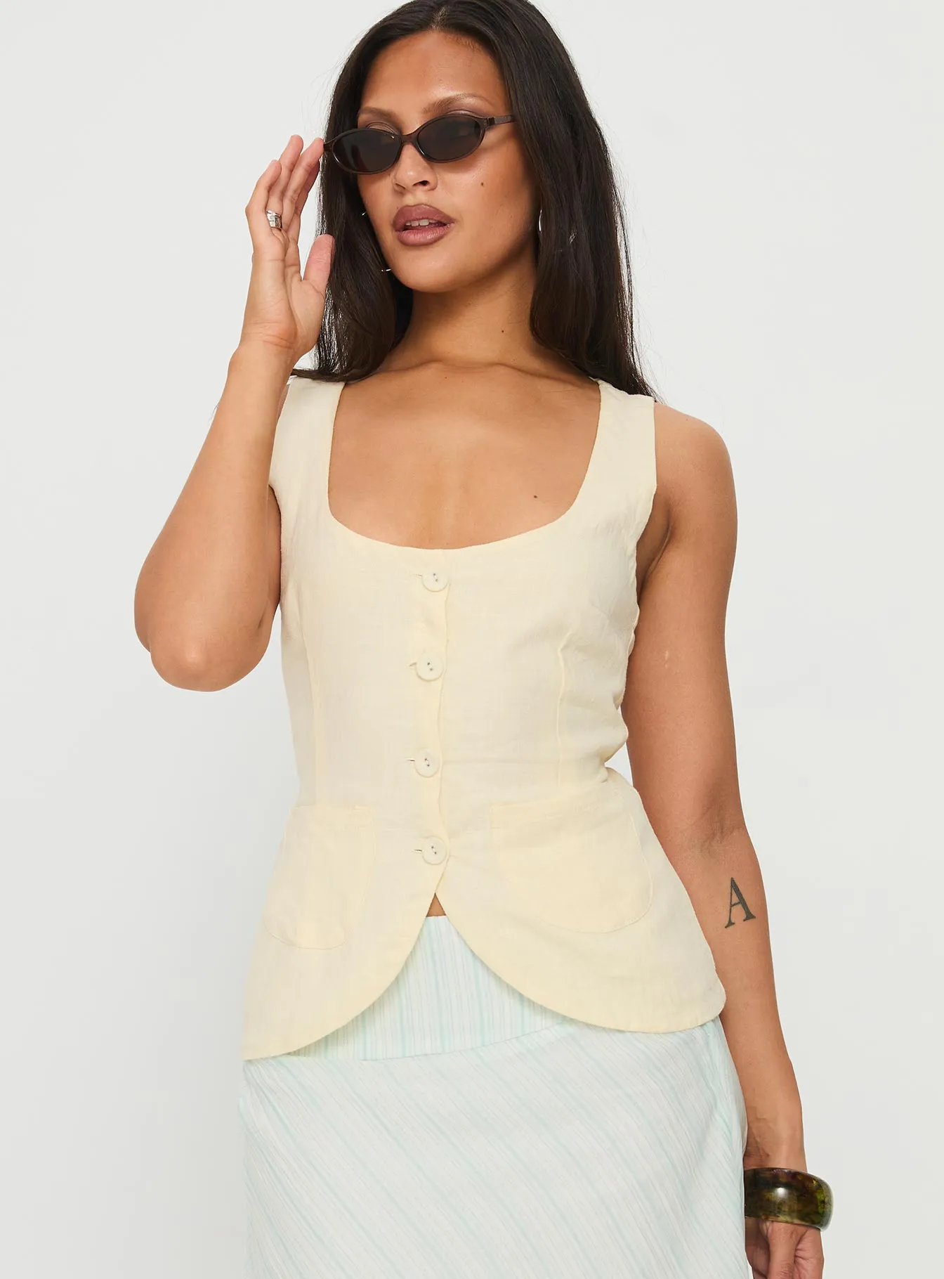 Spirito Vest Top Butter sold by Princess Polly product image thumbnail 2