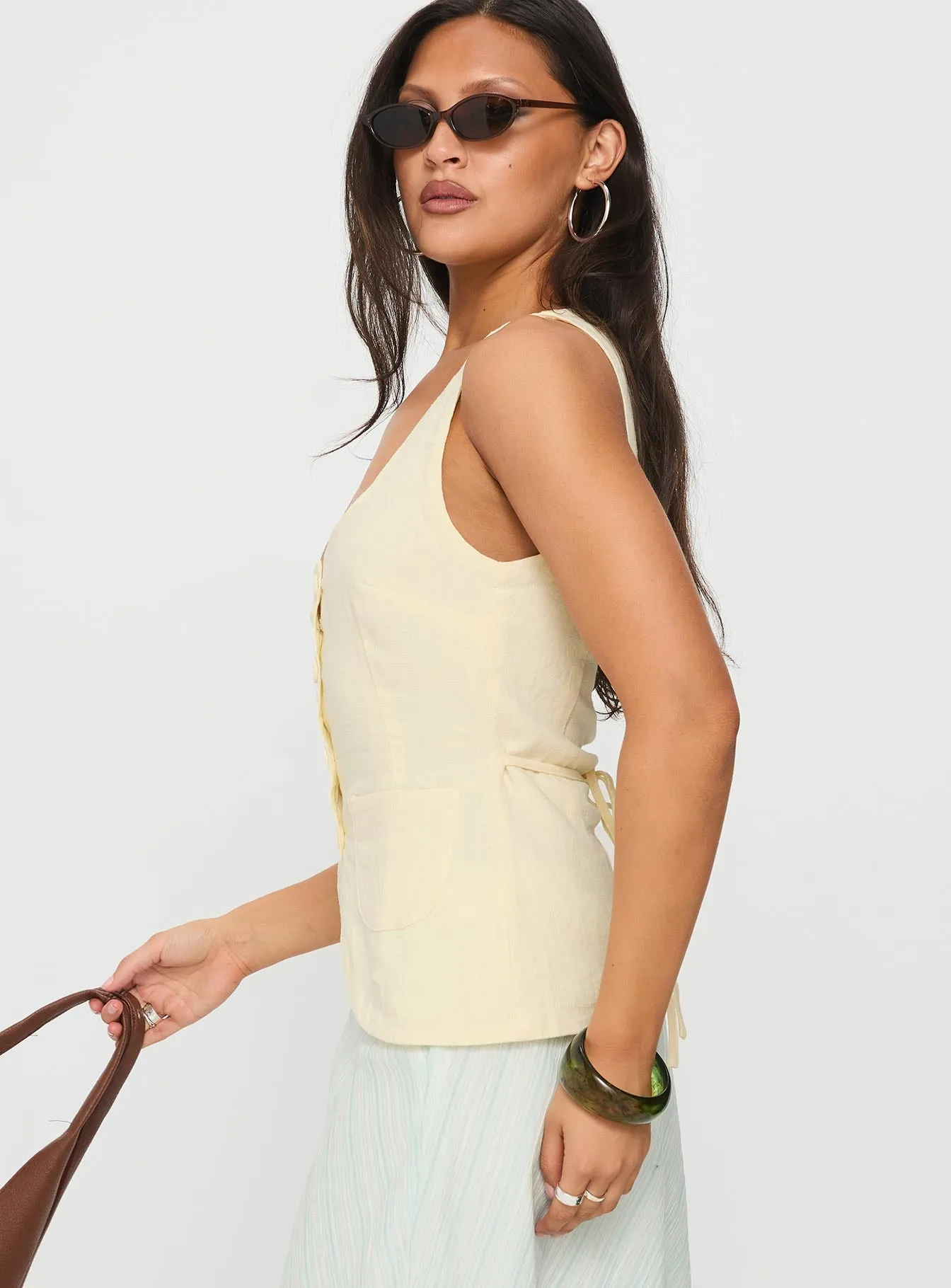 Spirito Vest Top Butter sold by Princess Polly product image thumbnail 4
