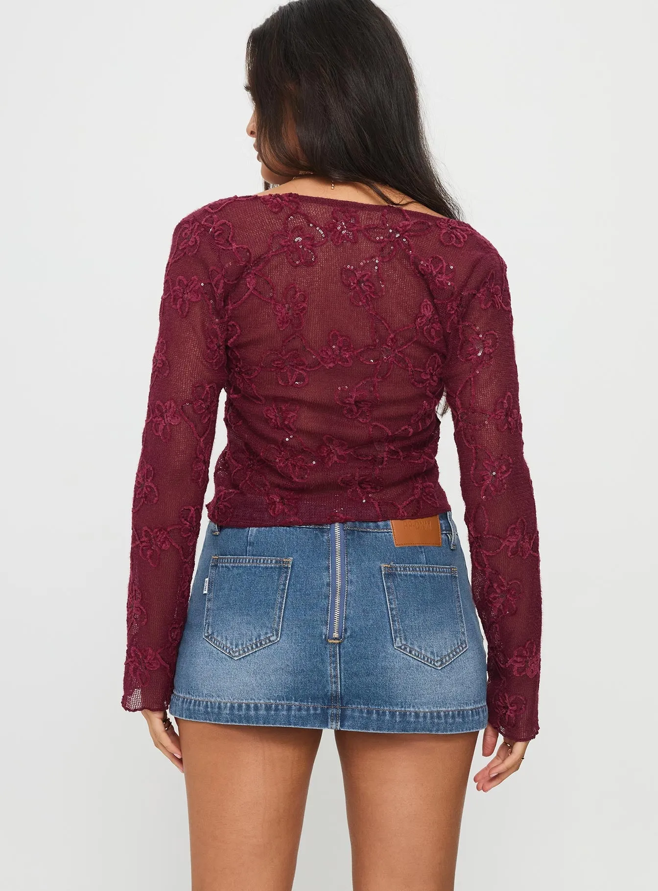 Darbi Denim Mini Skort Mid Blue sold by Princess Polly product image thumbnail 5