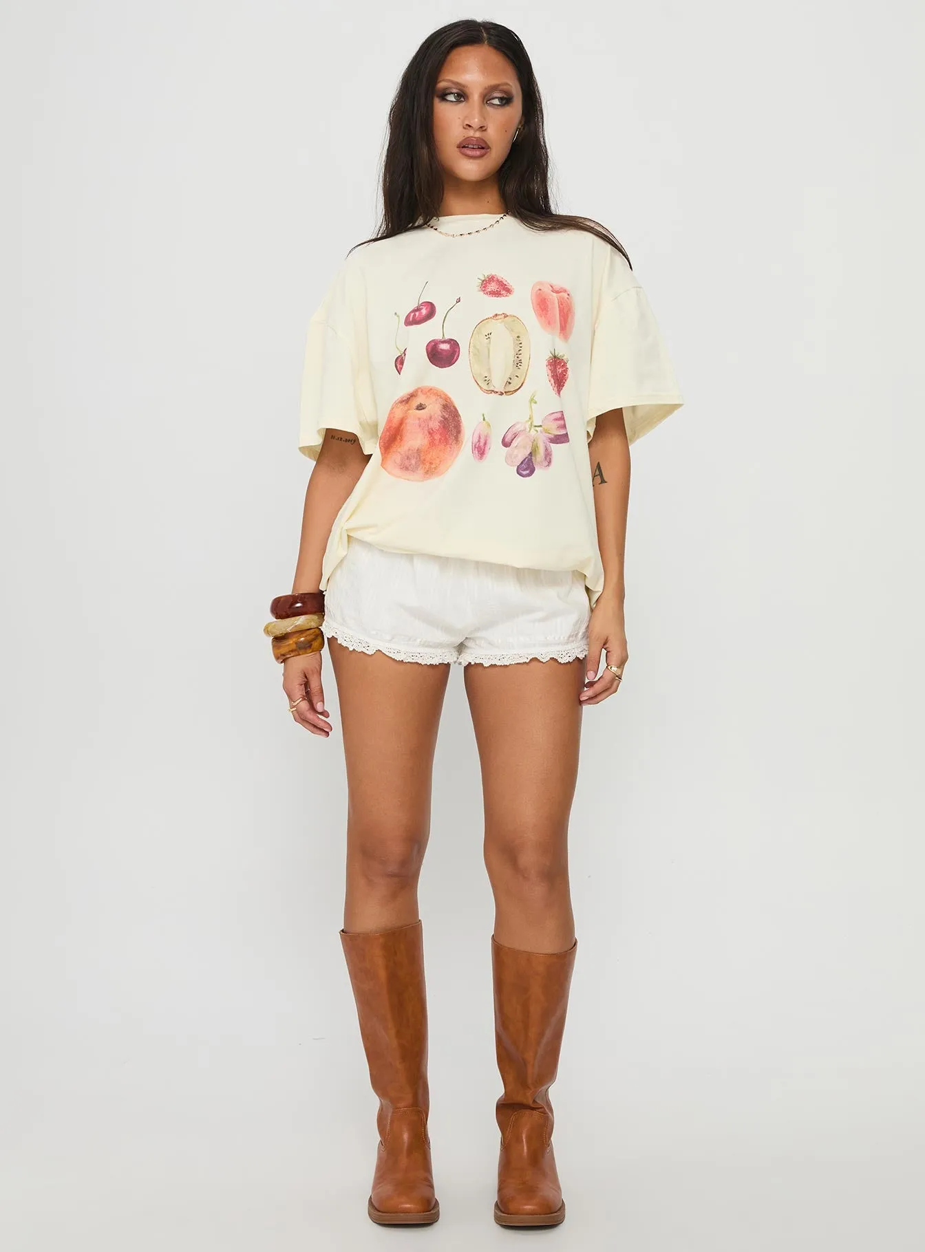 Farmer's Pick Oversized Graphic Top Cream sold by Princess Polly product image thumbnail 3