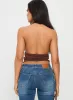 Remarkable Plunged Cowl Neck Top Brown sold by Princess Polly