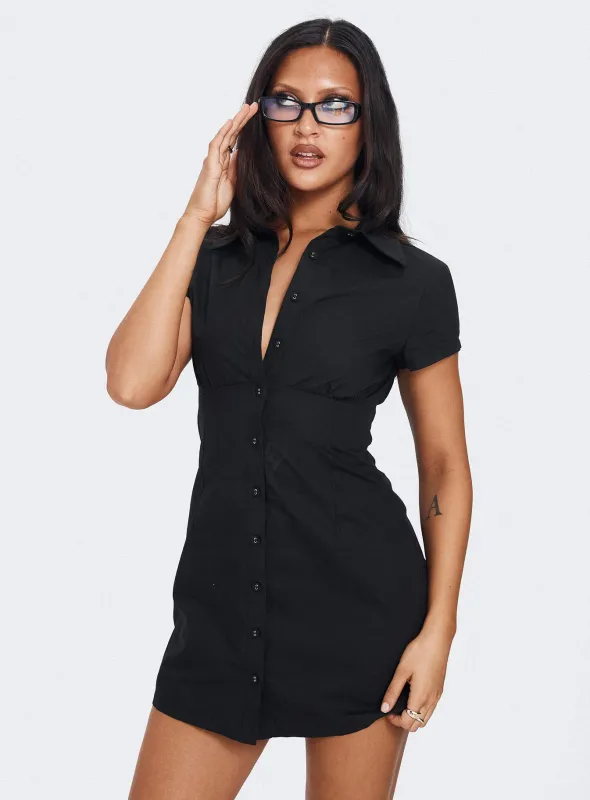 Motley Mini Dress Black sold by Princess Polly