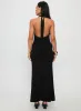 Diamonde Halter Scarf Maxi Dress Black sold by Princess Polly