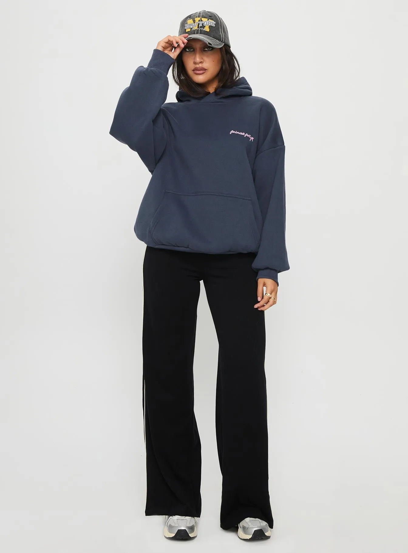 Princess Polly Love Letter Graphic Hoodie Slate Grey sold by Princess Polly product image thumbnail 3