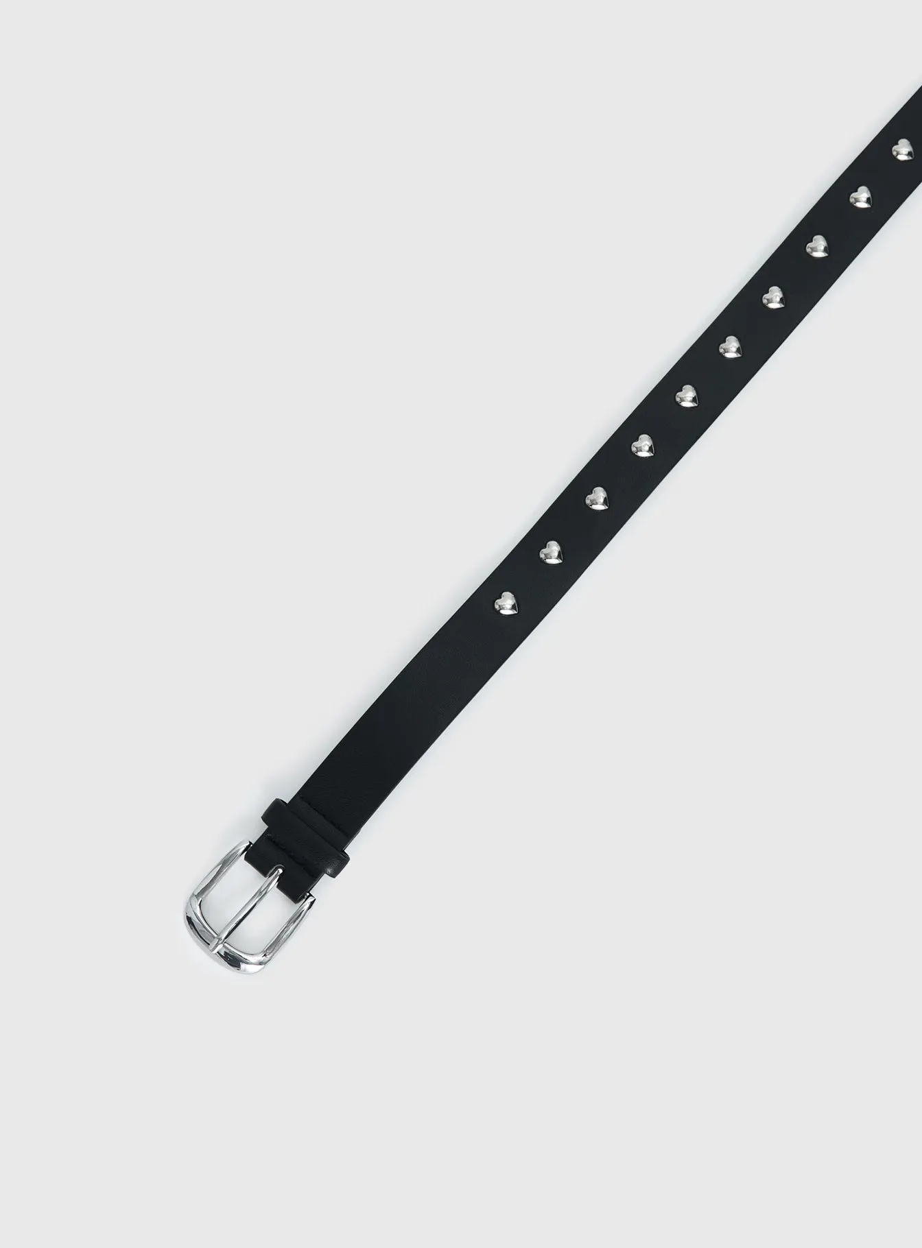 Speakeasy Heart Studded Belt Black / Silver sold by Princess Polly product image thumbnail 3