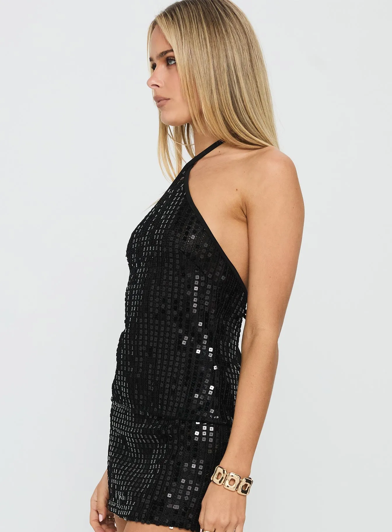 September Sunsets Halter Top Black sold by Princess Polly product image thumbnail 4