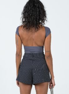 The Gordo Shorts Navy Pinstripe sold by Princess Polly