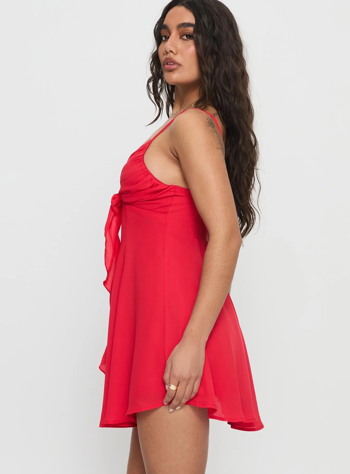 Moon Quartz Mini Dress Red sold by Princess Polly product image thumbnail 3