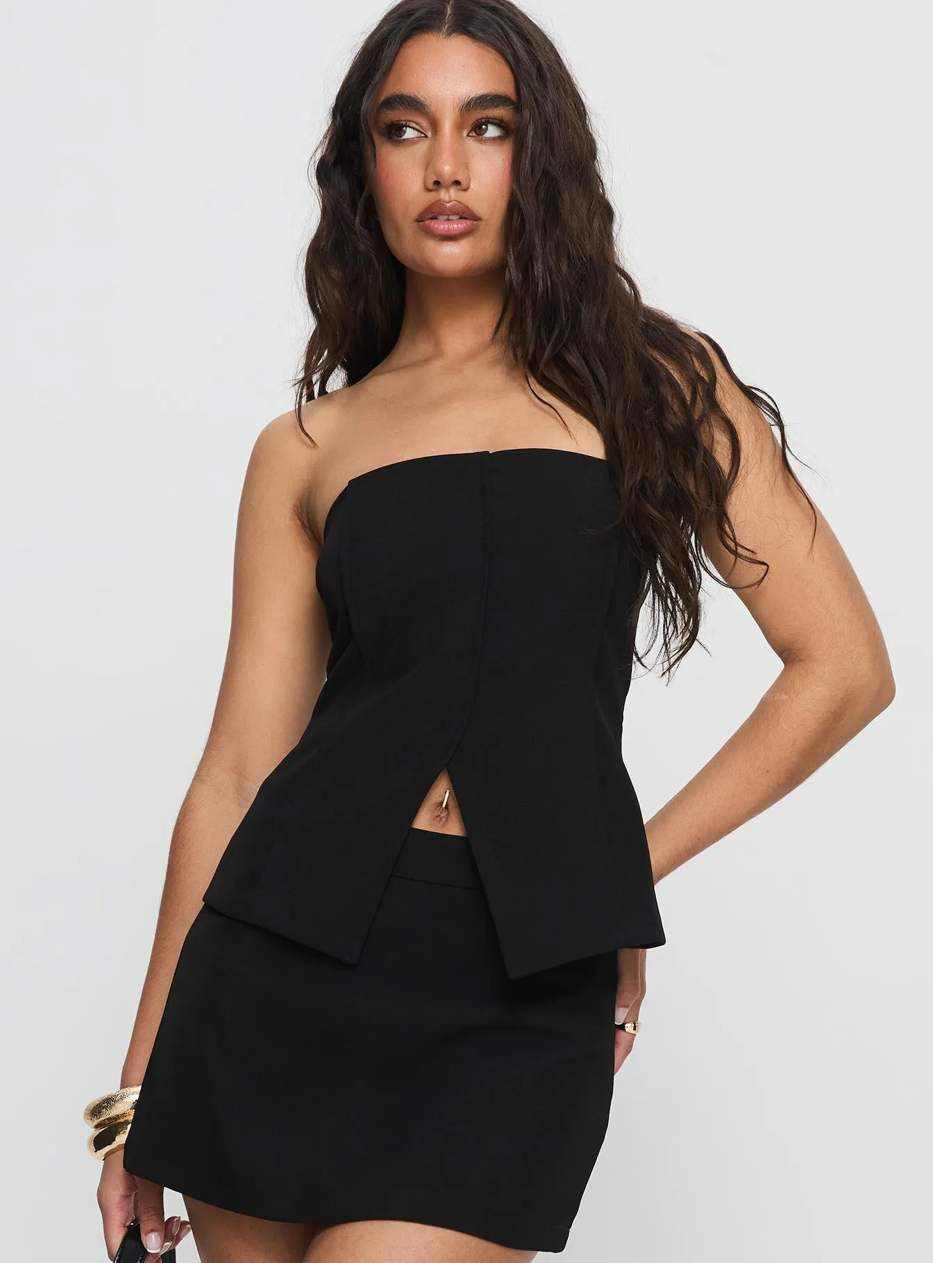 Lavish Living Strapless Top Black sold by Princess Polly product image thumbnail 2