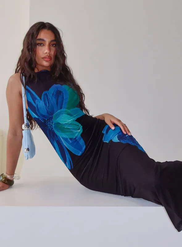 Fayola Maxi Dress Blue Floral sold by Princess Polly