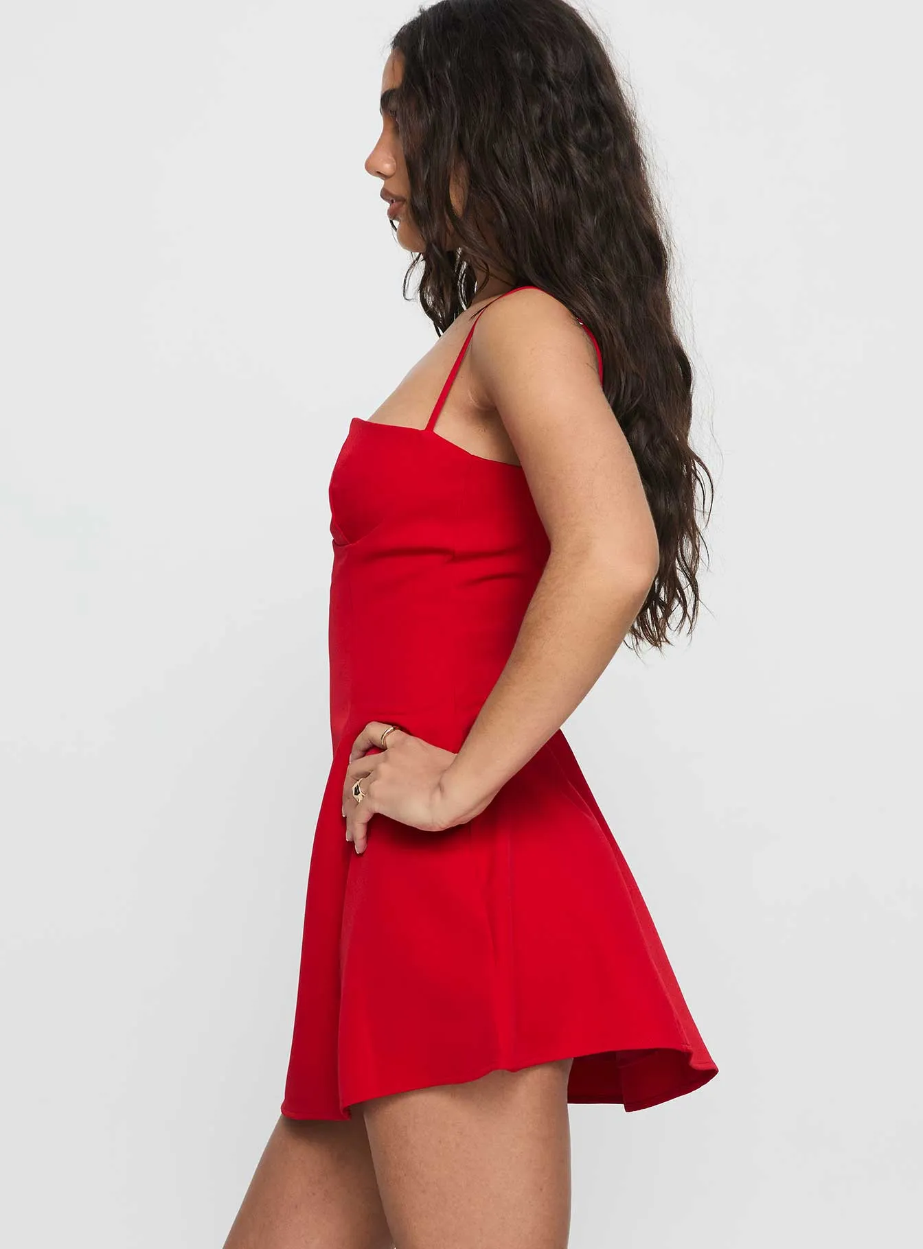 Easy To Love Mini Dress Red sold by Princess Polly product image thumbnail 4